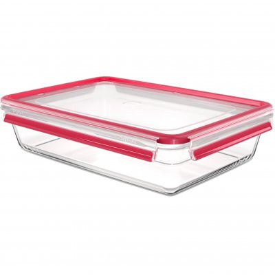 EMSA  Bo&icirc;te de conservation CLIP & CLOSE verre, 3,0 litres