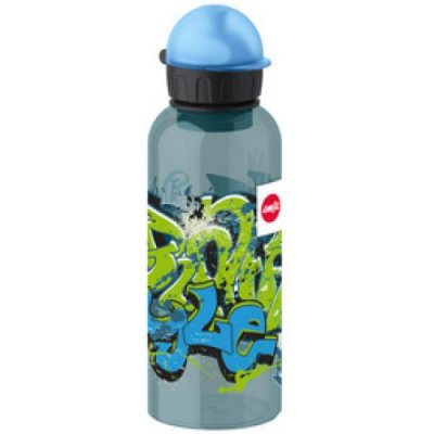 EMSA  Gourde, Pour Enfants, 600 ml, Bouchon de S&eacute;curit&eacute;, Teens Graffito, Tritan, 518129