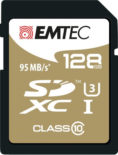 EMTEC  Carte SD SDXC (CLASS10) Speedin + Blister de Cartes 128 Go