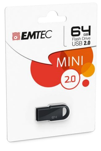 EMTEC  D250 Mini - Cl&eacute; USB - 64 Go - USB 2.0 - noir