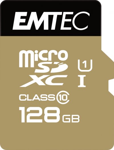 EMTEC  Elite Gold 128 Go microSDXC, Carte m&eacute;moire