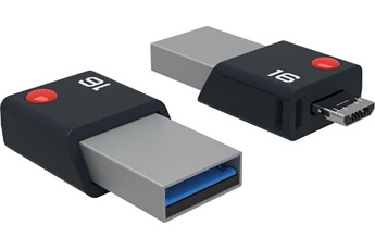 EMTEC  Mobile & Go - Cl&eacute; USB - 16 Go - USB 3.0 / micro USB