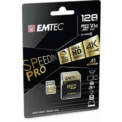 EMTEC  SpeedIN' PRO - carte memoire flash - 128 Go - microSDXC UHS-I