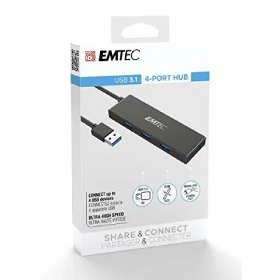 EMTEC  t620a type-a classic hub echubt620a 256 go 4 port usb-a noir