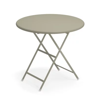 Emu - Table pliante arc en ciel, &oslash; 80 x h 74 cm, gris-vert