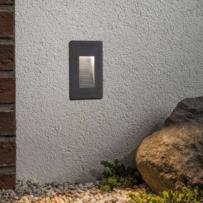 PAULMANN Encastr&eacute; mur 230V ext&eacute;rieur High 2W IP44 3000K 103x58 aluminium
