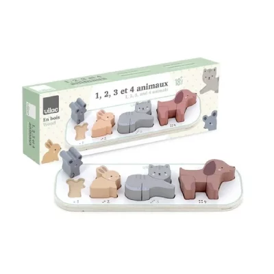 VILAC Encastrement J&acute;apprends &Agrave; Compter Les Animaux Blanc