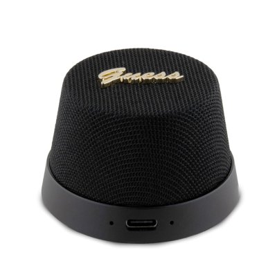 GUESS Enceinte Bluetooth 5.3 3W Compatible MagSafe avec Micro et R&eacute;ducteur de Bruit  Noir 