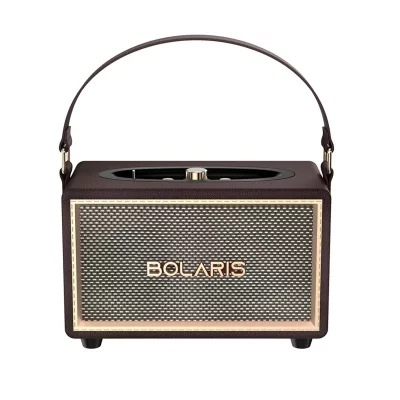 AVIZAR Enceinte bluetooth 5.3 lincoln sans fil 40w autonomie 10h avec bandoul&egrave;re marron AVJ-Y130SOUND_0007 