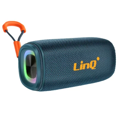 LINQ Enceinte Bluetooth 8W Portable Etanche IPX6 avec LED Multicolore Bleu
