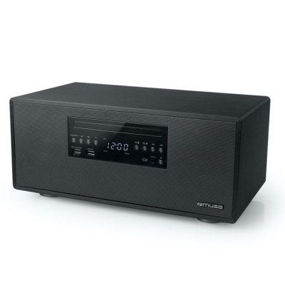 MUSE Enceinte bluetooth avec radio FM, CD et port USB - 60W + T&eacute;l&eacute;commande 