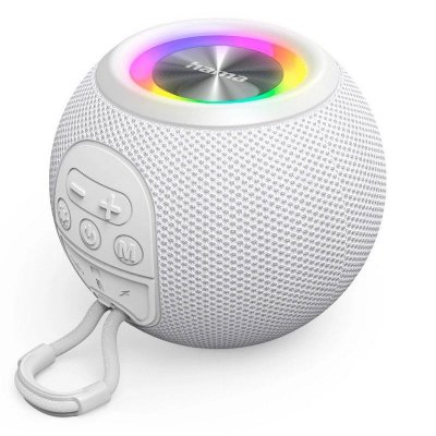 HAMA Enceinte Bluetooth&reg; "Ball Shape Speaker", 5 modes lumineux, 5 W, blanc