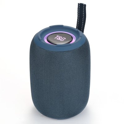 YONIS Enceinte Bluetooth Camouflage 15w Portable Avec Subwoofer Et Led Color&eacute;es Bleu 