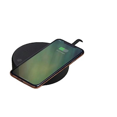 LEXON Enceinte Bluetooth et Station de charge OSLO ENERGY PLUS Similicuir Noir mat