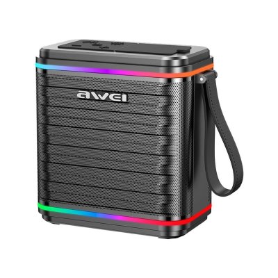 YONIS Enceinte Bluetooth &Eacute;tanche 15w Avec Lumi&egrave;res Rgb Pour Ext&eacute;rieur Et F&ecirc;tes 