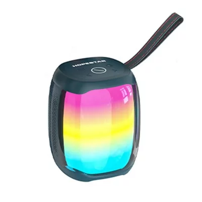YONIS Enceinte bluetooth &eacute;tanche ipx6 lumi&egrave;re rgb autonomie 6h puissance 10w bleu  