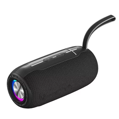 YONIS Enceinte bluetooth &eacute;tanche lumi&egrave;re rgb son haute-fid&eacute;lit&eacute; autonomie 6h support mp3 wav noir  
