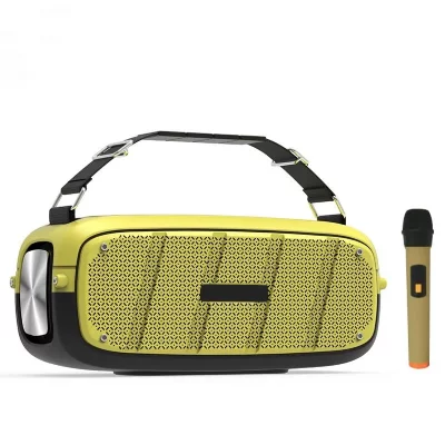 YONIS Enceinte bluetooth &eacute;tanche outdoor avec power bank et appel mains-libres jaune  