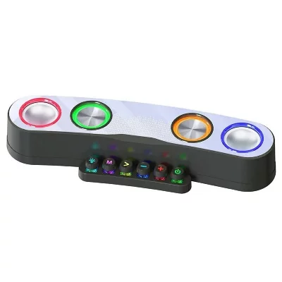 YONIS Enceinte bluetooth gaming led color&eacute;e haute fid&eacute;lit&eacute; avec micro int&eacute;gr&eacute; et batterie 2400mah  