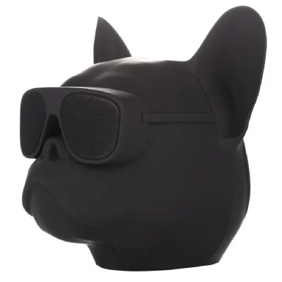 YONIS Enceinte Bluetooth Haut-Parleur Bulldog St&eacute;r&eacute;o Portable Aux USB Carte Tf Noir - 