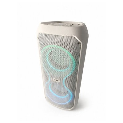 INOVALLEY Enceinte Bluetooth  KA-08 Karaok&eacute; LED RGB Radio FM Blanc