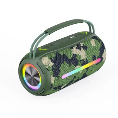 YONIS Enceinte bluetooth portable 20w son st&eacute;r&eacute;o 3d ext&eacute;rieur lumineuse led rgb fonction tws vert  
