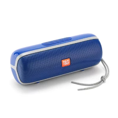 YONIS Enceinte Bluetooth Portable 360&deg; St&eacute;r&eacute;o AUX USB FM Carte 32GB Son Puissant Bleu