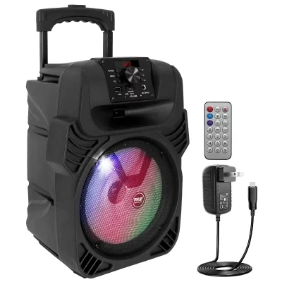PYLE Enceinte Bluetooth Portable - - 400 W - noir - lumi&egrave;res LED disco clignotantes multicolores