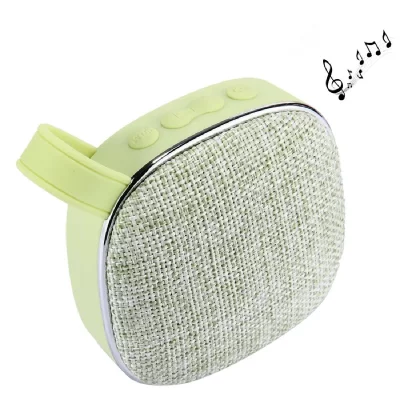 YONIS Enceinte Bluetooth Portable Design Tissu St&eacute;r&eacute;o Micro Int&eacute;gr&eacute; Appels Mains Libres Vert 