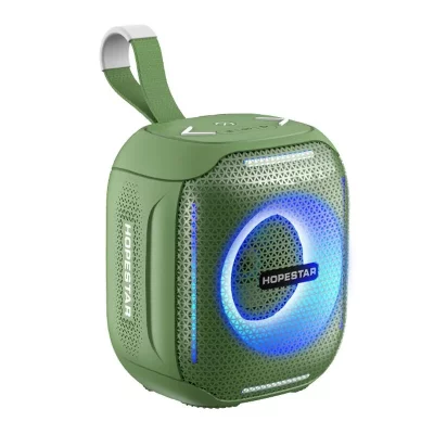 YONIS Enceinte bluetooth portable etanche 360&deg; subwoofer compatible tous appareils vert  