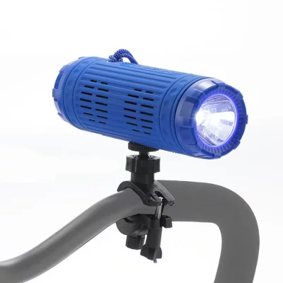 YONIS Enceinte Bluetooth Portable &Eacute;tanche Lumi&egrave;re LED FM TWS Autonomie 3H Bleu 