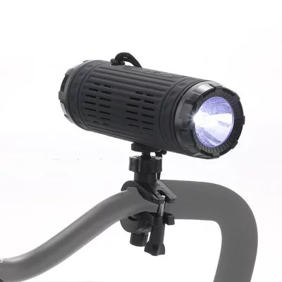 YONIS Enceinte Bluetooth Portable &Eacute;tanche Lumi&egrave;re LED FM TWS Autonomie 3H Noir 