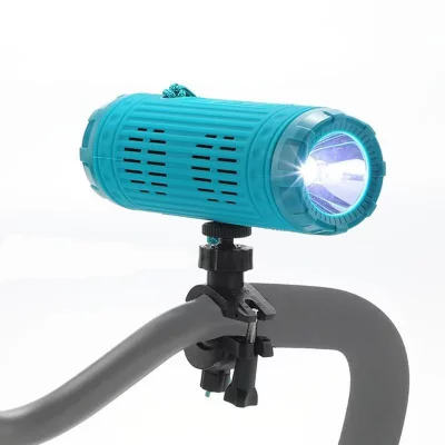 YONIS Enceinte Bluetooth Portable &Eacute;tanche Lumi&egrave;re LED FM TWS Autonomie 3H Peacock Blue