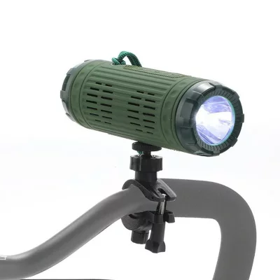 YONIS Enceinte Bluetooth Portable &Eacute;tanche Lumi&egrave;re LED FM TWS Autonomie 3H Vert 