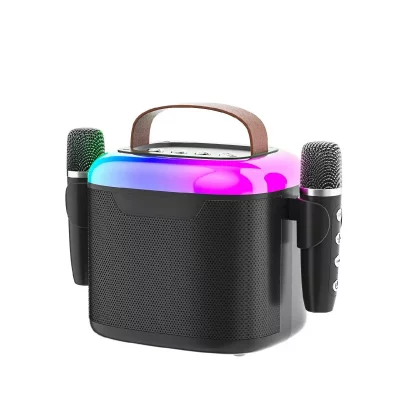 YONIS Enceinte bluetooth portable rgb son hd dual-micro ktv autonomie 6h  