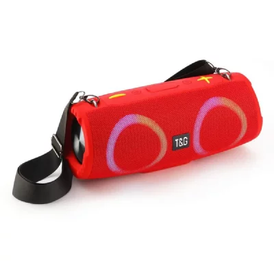 YONIS Enceinte Bluetooth Puissante Avec Lumi&egrave;res Rgb Et Son 360&deg; Pour F&ecirc;tes Rouge 