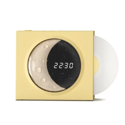 YONIS Enceinte bluetooth r&eacute;tro vinyle synchronisation horloge qualit&eacute; sonore hi-fi  