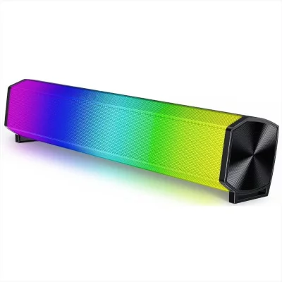 YONIS Enceinte bluetooth rgb sans fil 5.0 subwoofer portable aux tf  
