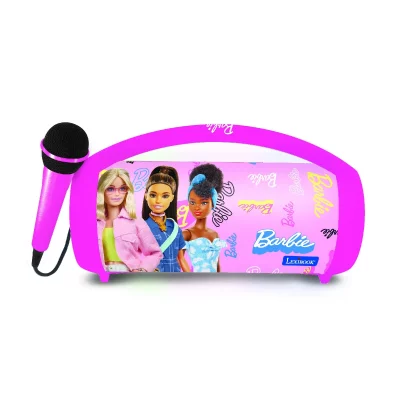 LEXIBOOK Enceinte Bluetooth&reg; Sans-Fil Lumineuse avec Micro Barbie 