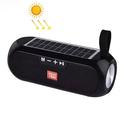 YONIS Enceinte Bluetooth Solaire &Eacute;tanche Super Bass Avec FM USB AUX Rouge 