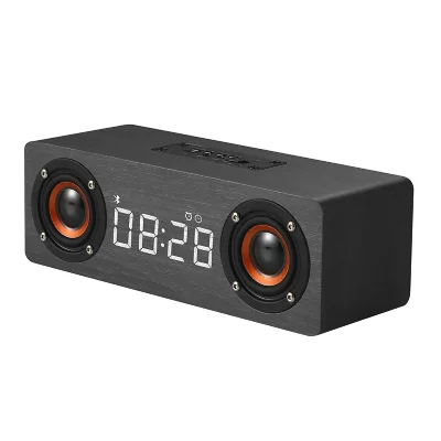 YONIS Enceinte Bluetooth Subwoofer Bois + SD 8Go