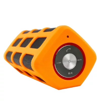 YONIS Enceinte bluetooth waterproof 10w portable avec power bank 5200mah et micro int&eacute;gr&eacute; orange  