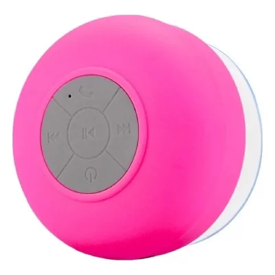 YONIS Enceinte Bluetooth Waterproof Kit Mains Libres Iphone Smartphone Tablette Rose - 