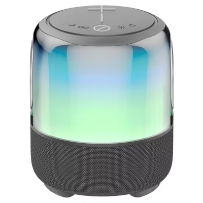 YONIS Enceinte Bluetooth Waterproof LED 55W Avec Micro Karaok&eacute; Et Lumi&egrave;re Dynamique Gr