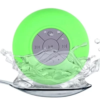 YONIS Enceinte Bluetooth Waterproof Portable Mini Subwoofer Pour Douche Avec Micro Int&eacute;gr&eacute; Vert 