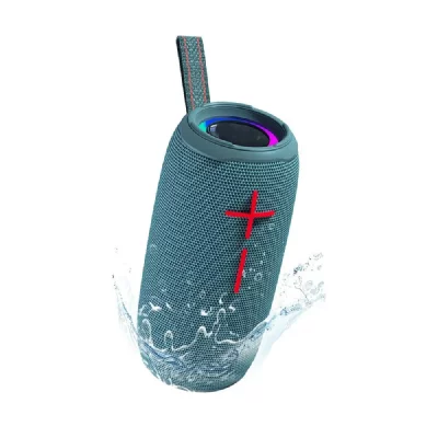 YONIS Enceinte bluetooth waterproof puissante 10w autonomie 4-6h lumi&egrave;re rythmique ipx6 bleu  