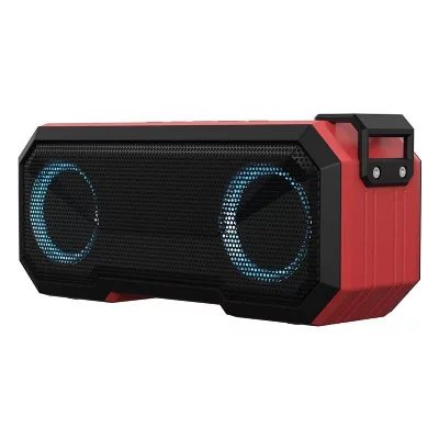 YONIS Enceinte bluetooth waterproof x8 lumineuse 12h autonomie 3000mah 8w clair rouge  
