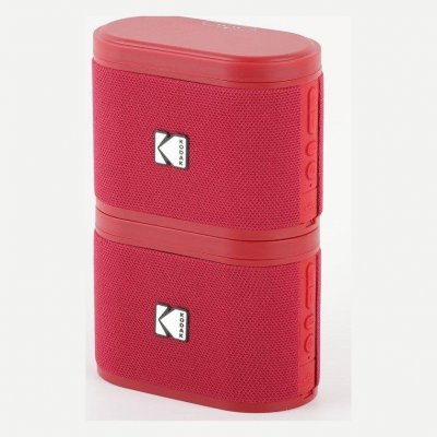 KODAK Enceinte - Lot de 2 - Bluetooth Soundbrix sans fil Rouge