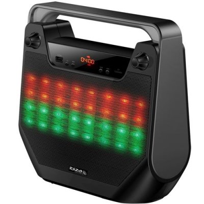 IBIZA SOUND Enceinte lumineuse bluetooth active autonome 4/10CM - BT/USB/SD 