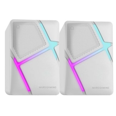 MARS GAMING Enceinte - MS-H - MS-H Blanc - 10 W - RGB - Filaire
